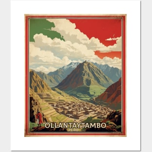 Ollantaytambo Peru Tourism Vintage Poster Posters and Art